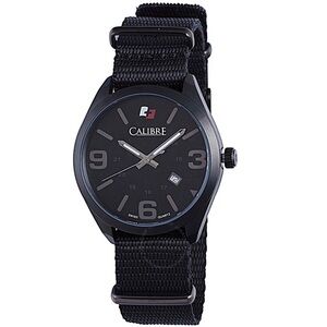 NWT Calibre Trooper Black Dial Black Canvas Strap Men's Watch SC-4T2-13-007